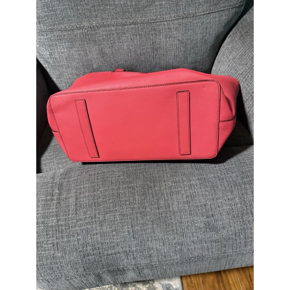 Kate Spade Jules Newbury Lane Pink Leather Large Tote Shopping Work Bag Handbag